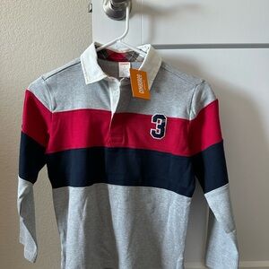 NEW Gymboree Boys’ Long Sleeve Rugby Polo Shirt – Size 8